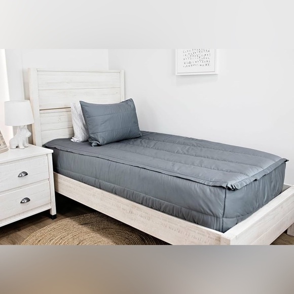 BEDDY’S Gray Queen All In One Bed In A Bag System Zipper Set Dorms RVS Bunks EUC - Picture 13 of 16